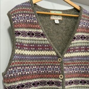 Vintage Alpine Collection 100% Wool Vest, Size 26/28